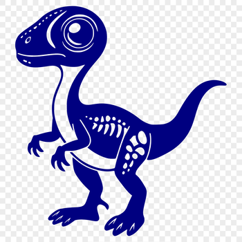 Prehistoric dino illustration for vector art designs and projects.