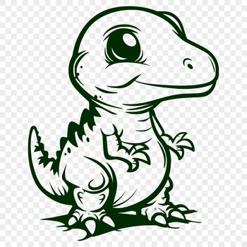 A prehistoric full-body dinosaur illustration in a vector format, suitable for various design applications.