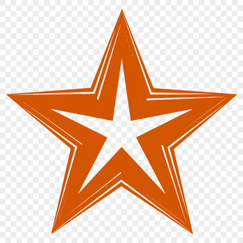 A geometric star symbol with pointed corners and symmetrical design.