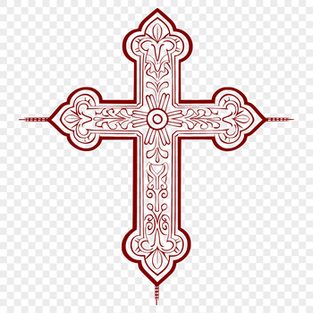 A detailed, ornate crucifix design suitable for various digital and artistic applications.