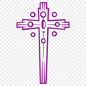 A detailed illustration of a Christian crucifix, ideal for vector art projects.