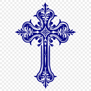 A high-resolution, ornate cross design with intricate details.