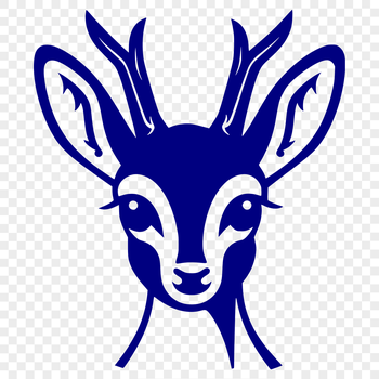 Vector design of a deer animal, ideal for use in digital craft cutting templates.