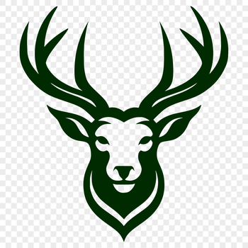 A detailed illustration of a deer's head, suitable for vector art and commercial or personal use in designs.