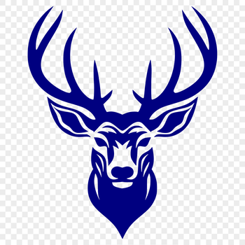 SVG illustration of a deer's head in vector art style.