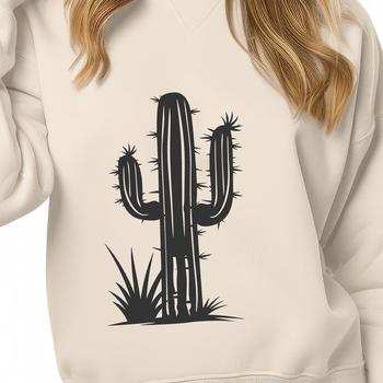 An iconographic representation of a prickly succulent, suitable for use in vector art designs.