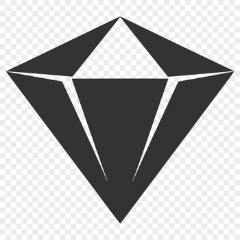 A simple geometric shape of a diamond in a digital format.