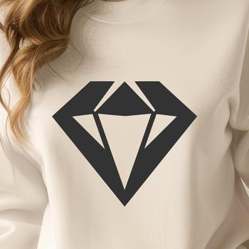 A detailed vector illustration of a diamond shape, suitable for cutting machines like Cricut or laser cutters.