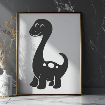 A detailed illustration of a baby dinosaur in its natural habitat.