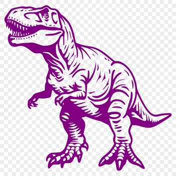 A vector image of a large carnivorous dinosaur with sharp teeth and claws, suitable for clip art use.