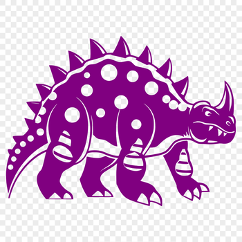 A full-body illustration of a prehistoric dinosaur in vector format for design and craft purposes.