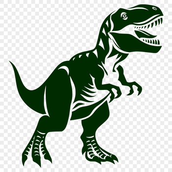 A high-resolution vector graphic of a baby T Rex, suitable for use in digital design and cutting machine projects.