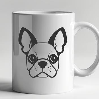 A simple line drawing illustration of a dog's head, suitable for various digital applications.