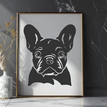 Stunning French Bulldog In DXF Format