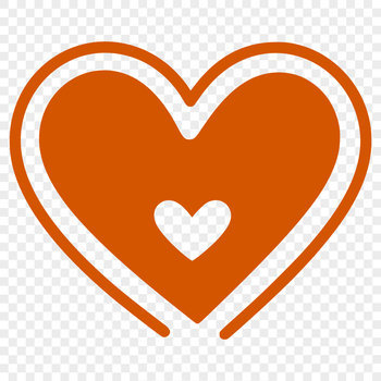 Simple line drawing of a classic love heart shape, ideal for vector art designs.