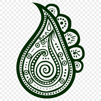 Ornate paisley pattern vector design element