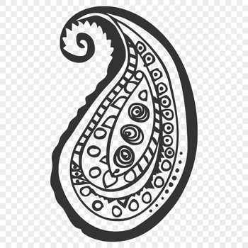 Ornate paisley shape design
