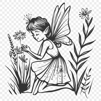 Beautiful Fairy Stencil