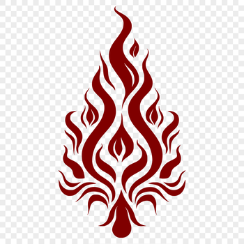 Ornate flame design created in vector format, suitable for SVG files.