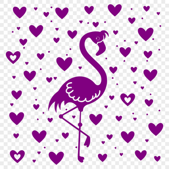 A full-body illustration of a flamingo, suitable for vector design and graphic arts.