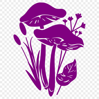 A detailed illustration of a mushroom with a cap and stem, suitable for vector art projects.