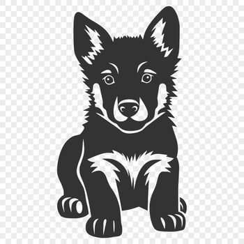 Free Unique German Shepherd Vector Drawing