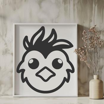 An illustration of a chicken in a vector design style.