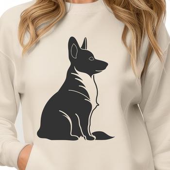 Unique Sitting Corgi - DXF