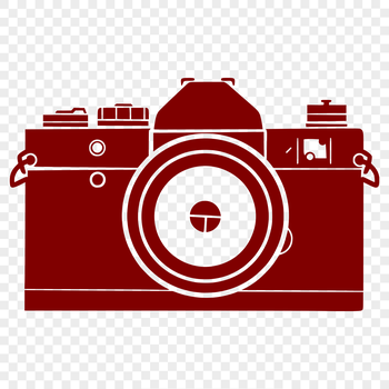 A digital camera icon made with clean lines and modern design elements.