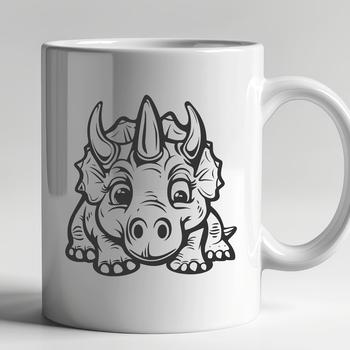 Artistic Triceratops In SVG & DXF