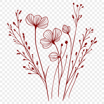 A detailed illustration of a wild flower with intricate details and delicate petals.