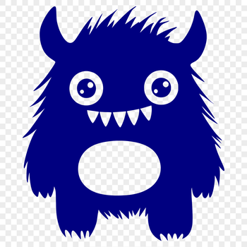 Colorful cartoon monster design made from vector shapes, ideal for Halloween crafts and decorations.