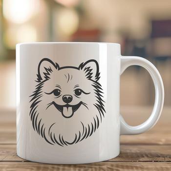 Beautiful Pomeranian In DXF Format