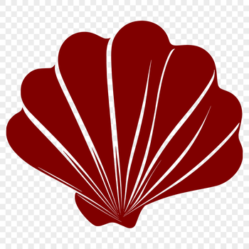 A stylized illustration of a seashell, suitable for graphic design projects requiring vector art.