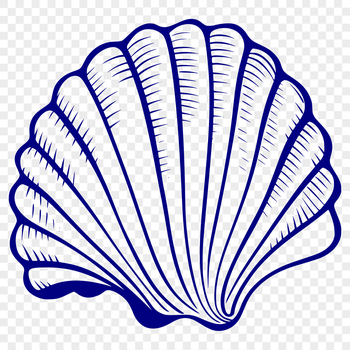 A decorative seashell design for crafts and designs, suitable for seaside-themed projects.