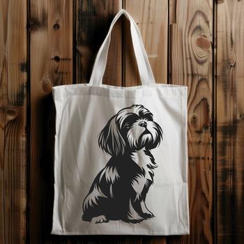 Sitting Shih Tzu Vector Image