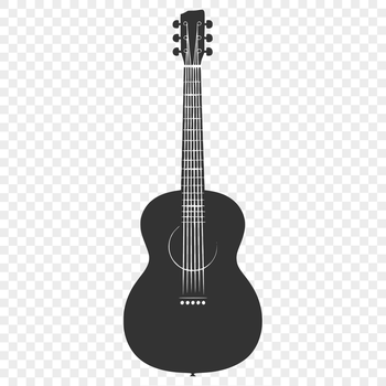 A detailed illustration of a guitar with multiple strings and body styles.