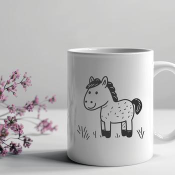 An outline representation of a horse, suitable for cutting or laser engraving with precision.