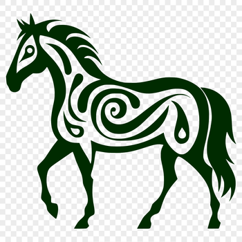 A fully rendered illustration of a horse from head to hoof.