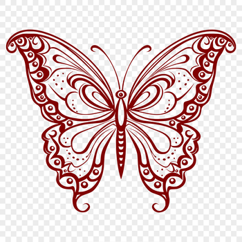 A colorful butterfly with intricate patterns, suitable for various designs.