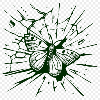 A colorful butterfly with delicate wings and body, suitable for vector designs and illustrations.