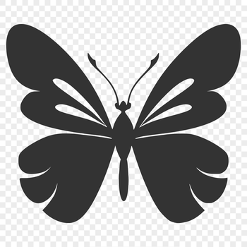 A detailed illustration of a butterfly in full body view, suitable for vector art projects.