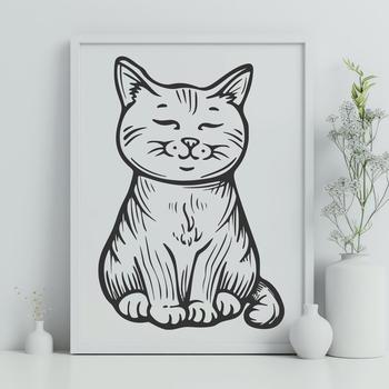 Free Cat SVG, PNG, PDF And DXF Files