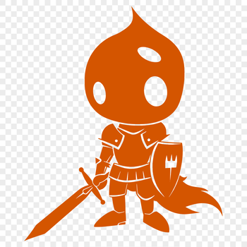 A detailed illustration of a medieval knight in full armor, suitable for vector art designs.