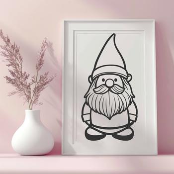 An illustration of a knome, a type of mythical being often associated with gnomes, shown from head to toe.