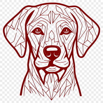 Labrador Retriever dog breed illustration with ornate details