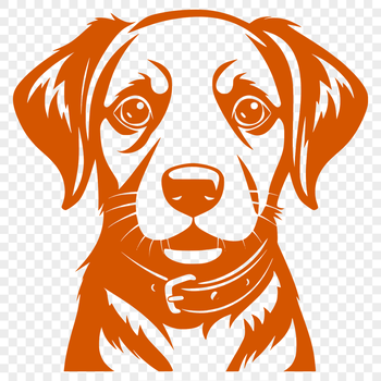 A high-quality digital illustration of a Labrador Retriever's head, suitable for vector art designs.