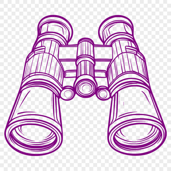 Creative Binoculars Stencil - Free PNG Download