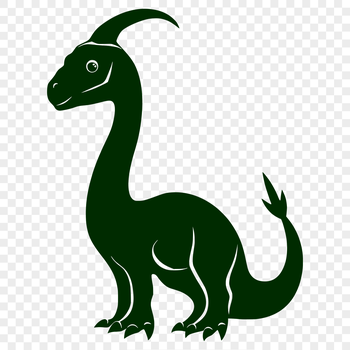 A detailed illustration of a prehistoric dinosaur in full body pose, ideal for vector art and cutting machine designs.