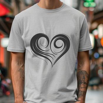 Vector illustration of a stylized heart shape, suitable for various applications.